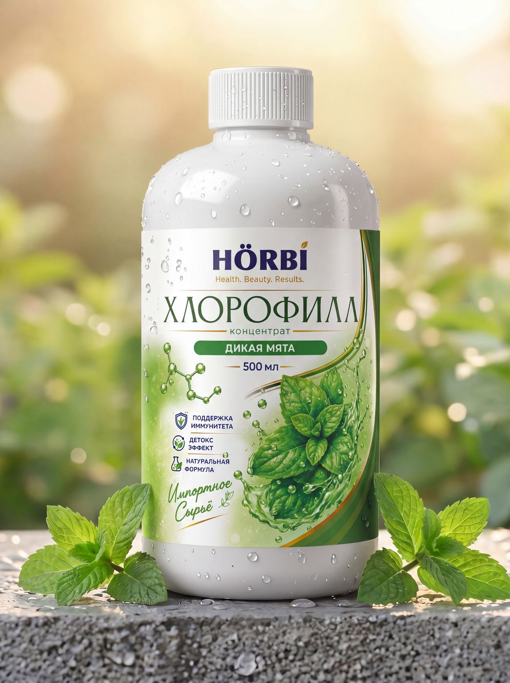 HÖRBI liquid chlorophyll Wild Mint 500 ml